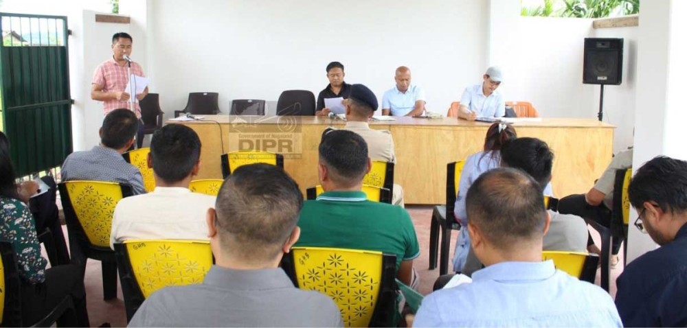The SDPDB, Bhandari monthly meeting was held at the conference hall of the Summer House-cum-Guest House in Bhandari, Wokha district on June 17. (DIPR Photo)